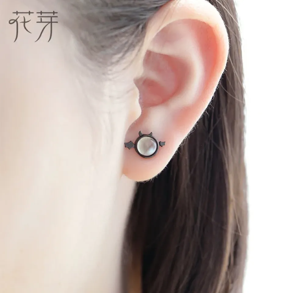 Little Devil Black Drop Stud Earrings HTB1QlHzzkOWBuNjSsppq6xPgpXa1 a245badf