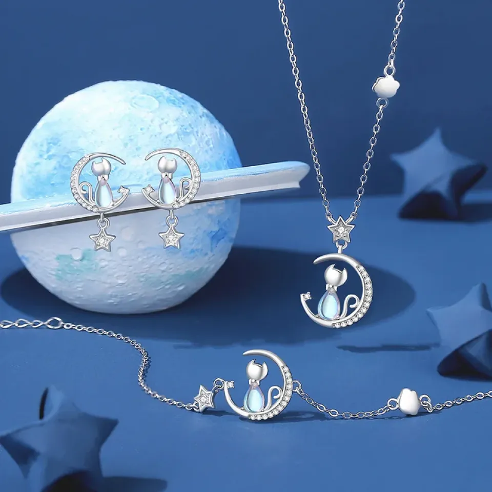 Starry Moon Cat Earrings A479d072a0d474c4ca1e2bd96e3bdf854Z a3101f30