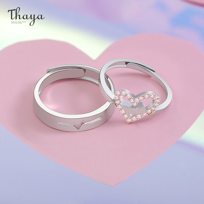 Heartbeat Couple Rings