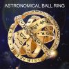 Astronomical Sphere Ball Ring Creative Astronomical Sphere Ball Rings Universe Complex Rotating Clamshell Couple Lover Women Ring Germany Gold Jewelry 1 a49d2082
