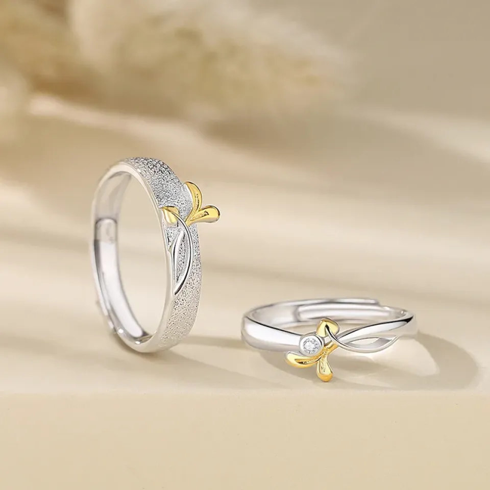 Love Buds Sterling Silver Couple Rings Sb236bd69d9014322a16239608070f5beF a6be9ef0