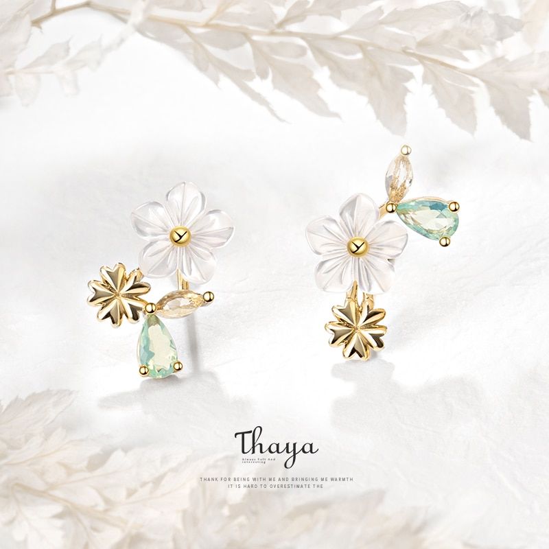 Sun Flower Zircon Earrings