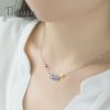 Starry Night Necklace Thaya s925 Silver Emerald Van Gogh s Necklace Glitter Sky Gold Moon Star Pendant Necklace Bohemian 3 b0f7d135