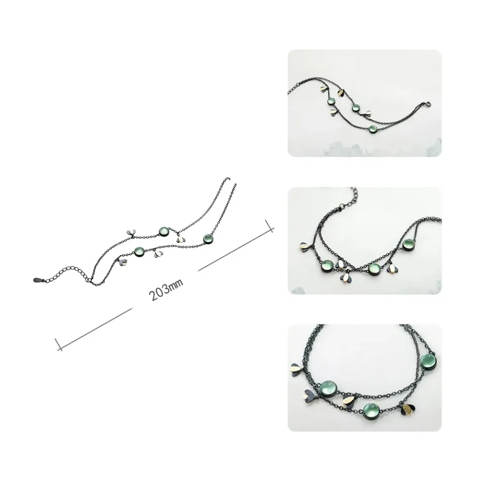 Double Chain Bracelet with Crystals Sdea3502565924908bba7aa3c63fb7d0fU b47ef196