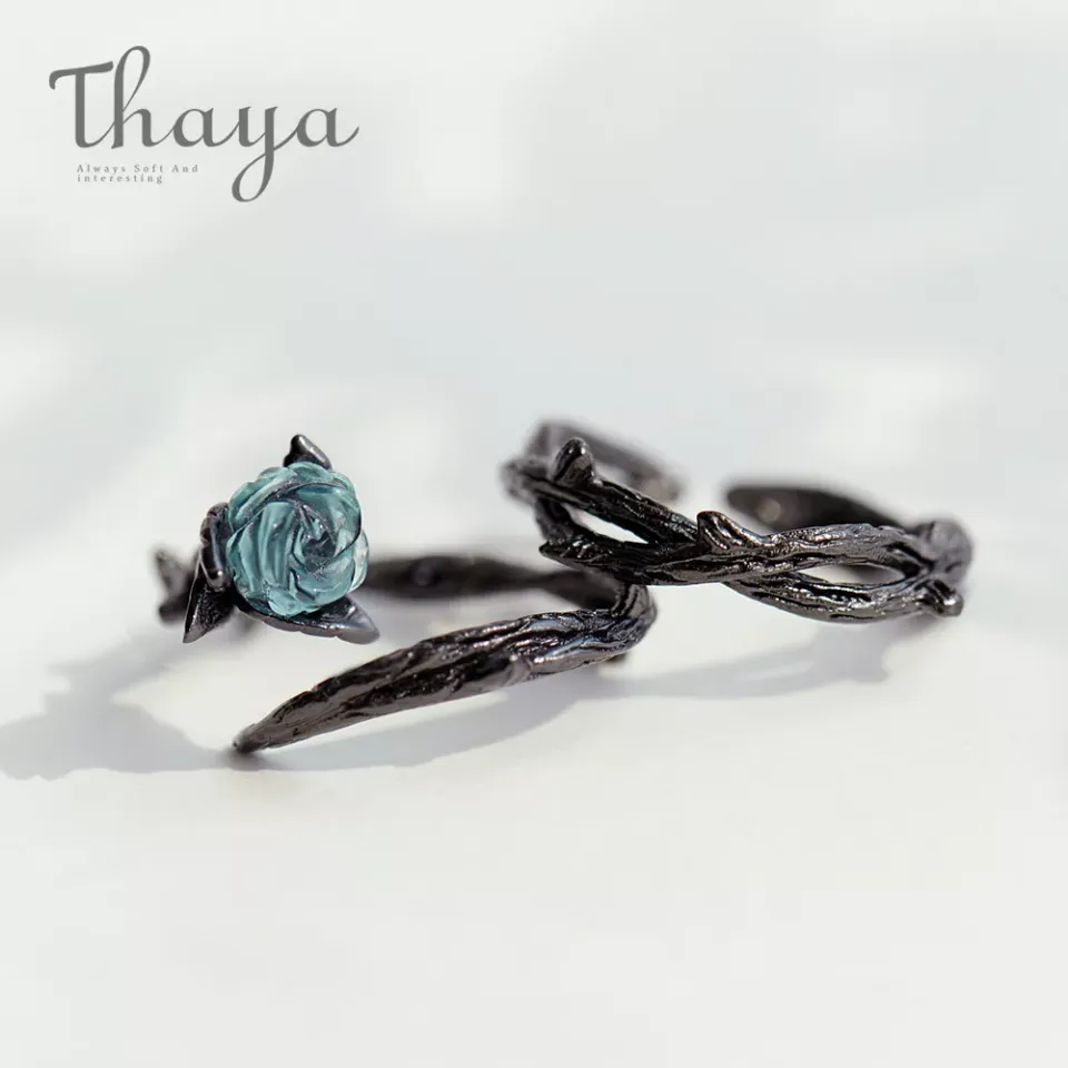 Rose Thorns Blue Crystal Ring HTB1GD.lV9zqK1RjSZFHq6z3CpXaX b9f39897