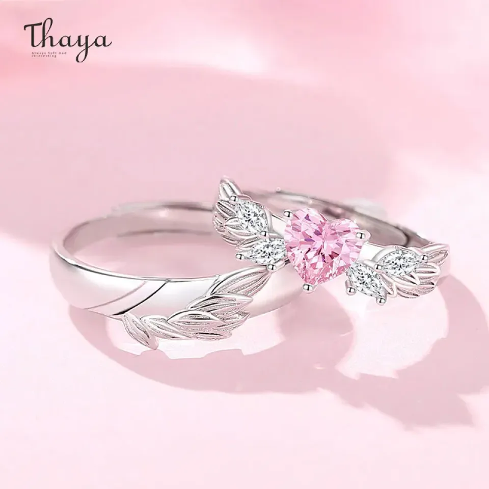 Laurel Leaf & Pink Heart Rings S44b41ee3fc974ce68f35f077937e9010E bb0ab443