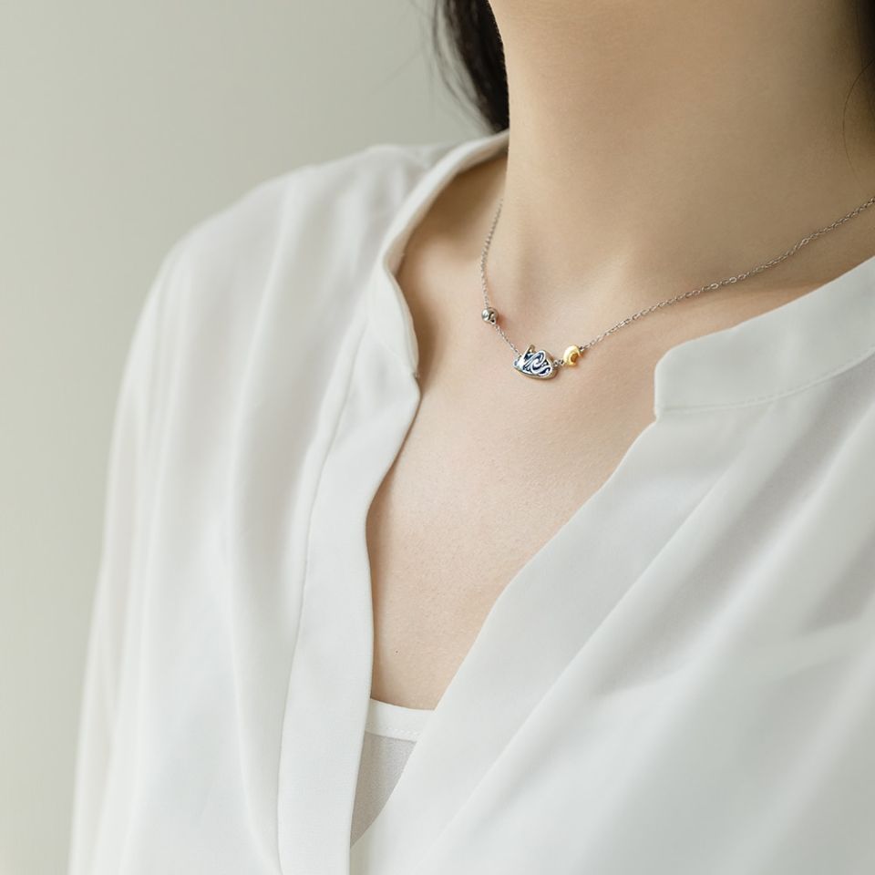 Starry Night Necklace Thaya s925 Silver Emerald Van Gogh s Necklace Glitter Sky Gold Moon Star Pendant Necklace Bohemian 5 bb84fae6