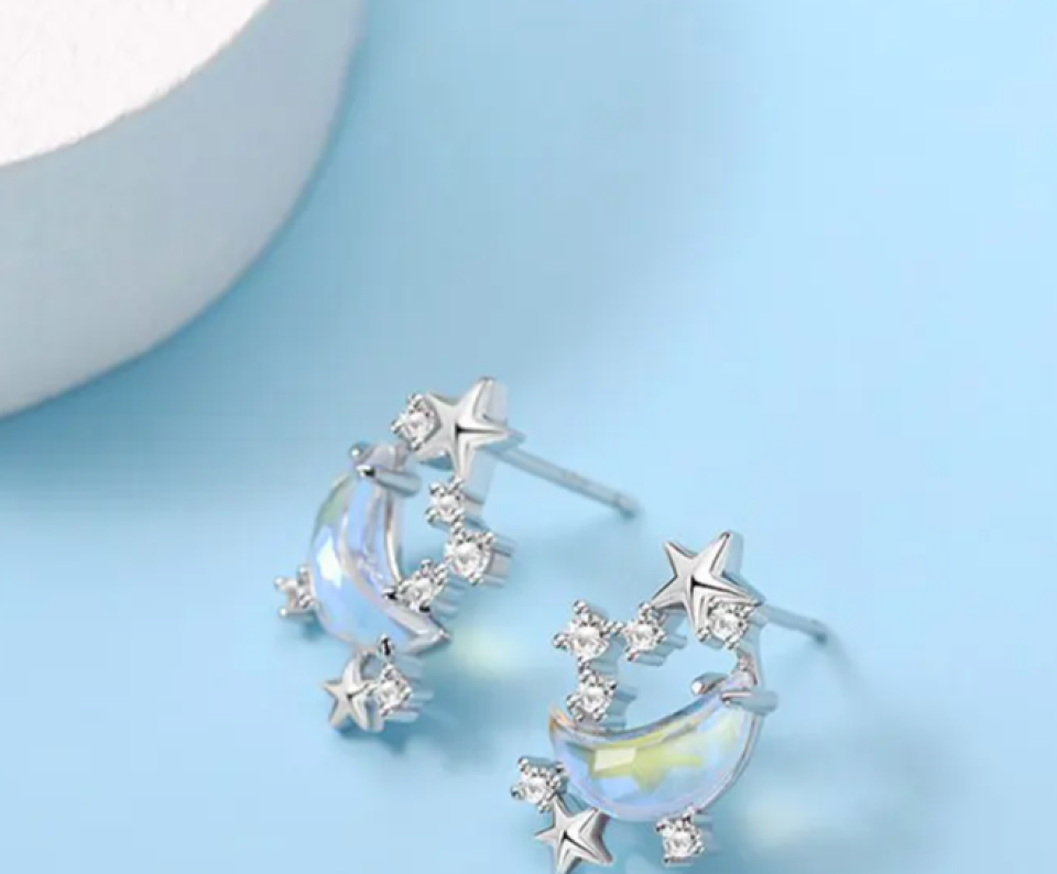 Moon & Stars Crystal Fashion Earrings f8b862eb e625 4ba7 9a93 2b3e317dadd3367550 c1ad96fd