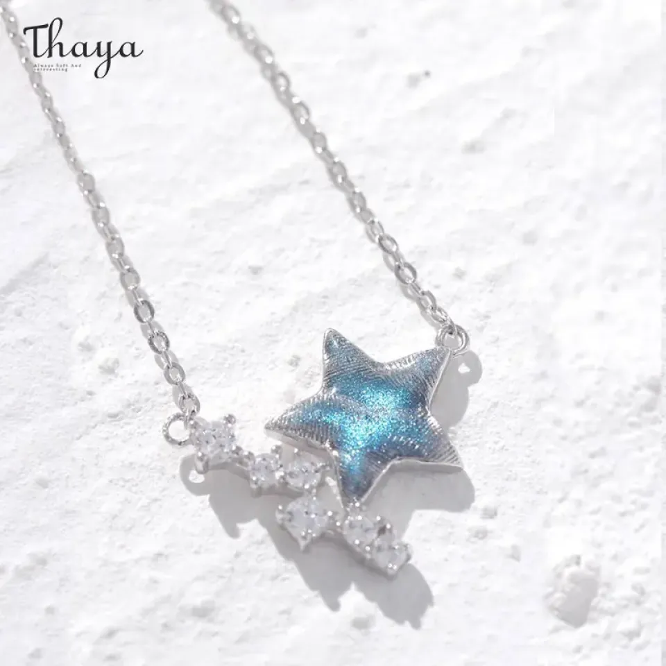S925 Silver Star Necklace S57ce39f6bd2d457eb1f4f2e14ad075c8U c328d7bd