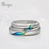 Ocean Current Sterling Silver Couple Rings S36c77edfd6a44659a51441c7c5bde1b8k c5699967
