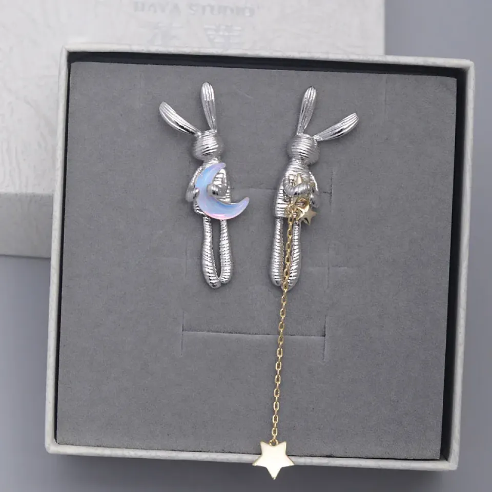 Moon Bunny Asymmetrical Earrings S7f6046ef8da74e6fa28ef6448b8740bbx c5dc635d