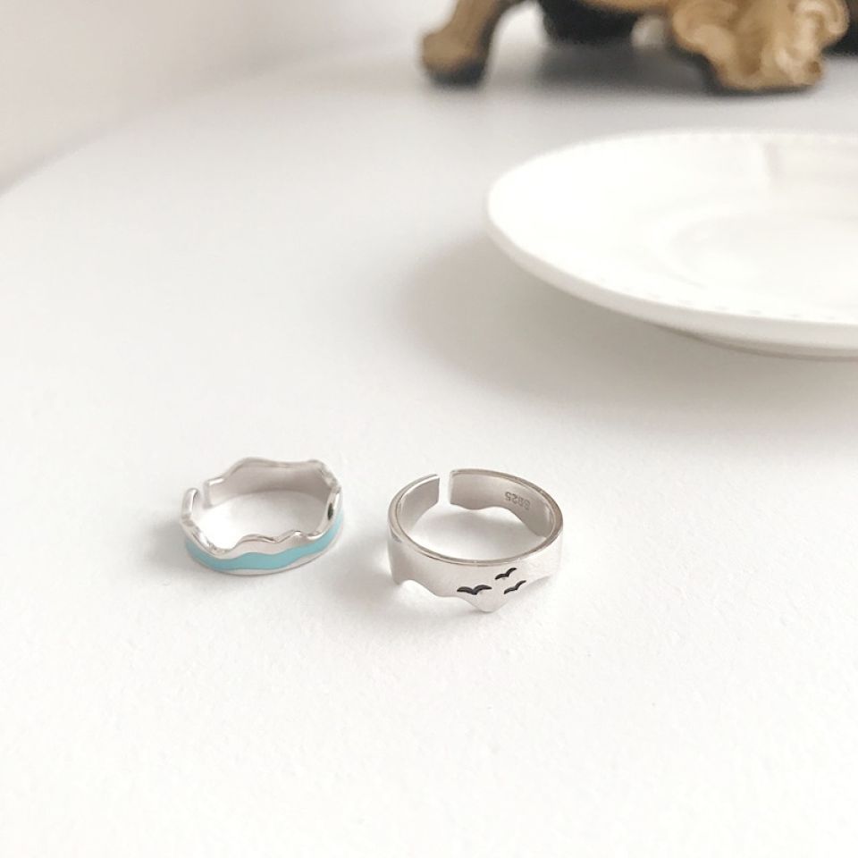 Seagull and Ocean Waves Enamel Couple Ring Set Hfc8030c7f25e4ba290e84a1372927d08p c66abc4a