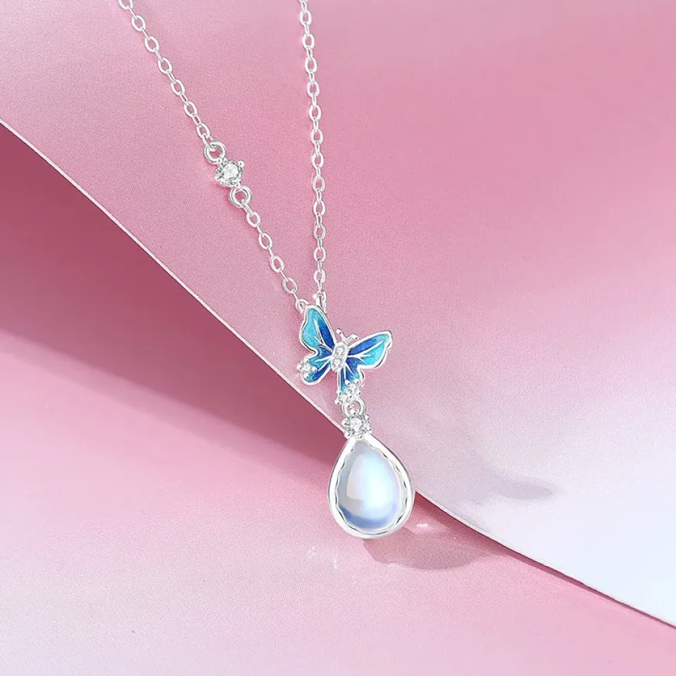 Moonlight Water Drop Butterfly Necklace S2cb8b42eda9347a4823f5b914509e33bn c8e54930
