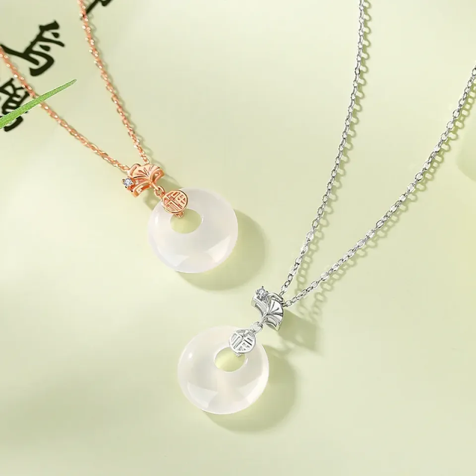 Sterling Silver Chalcedony Pendant Necklace S4b4ffcc2b1474b878a6cacf5fae420ebG 1 c9469768