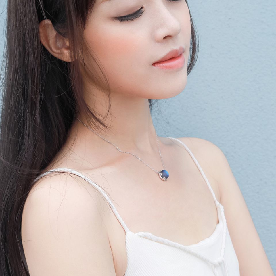 Aurora Borealis Pendant 11 Aurora Borealis Pendant Thaya 55cm Aurora Pendant Necklace Halo Crystal Gemstone s925 Silver Scale Light Necklace for Women Elegant 3 c9453769