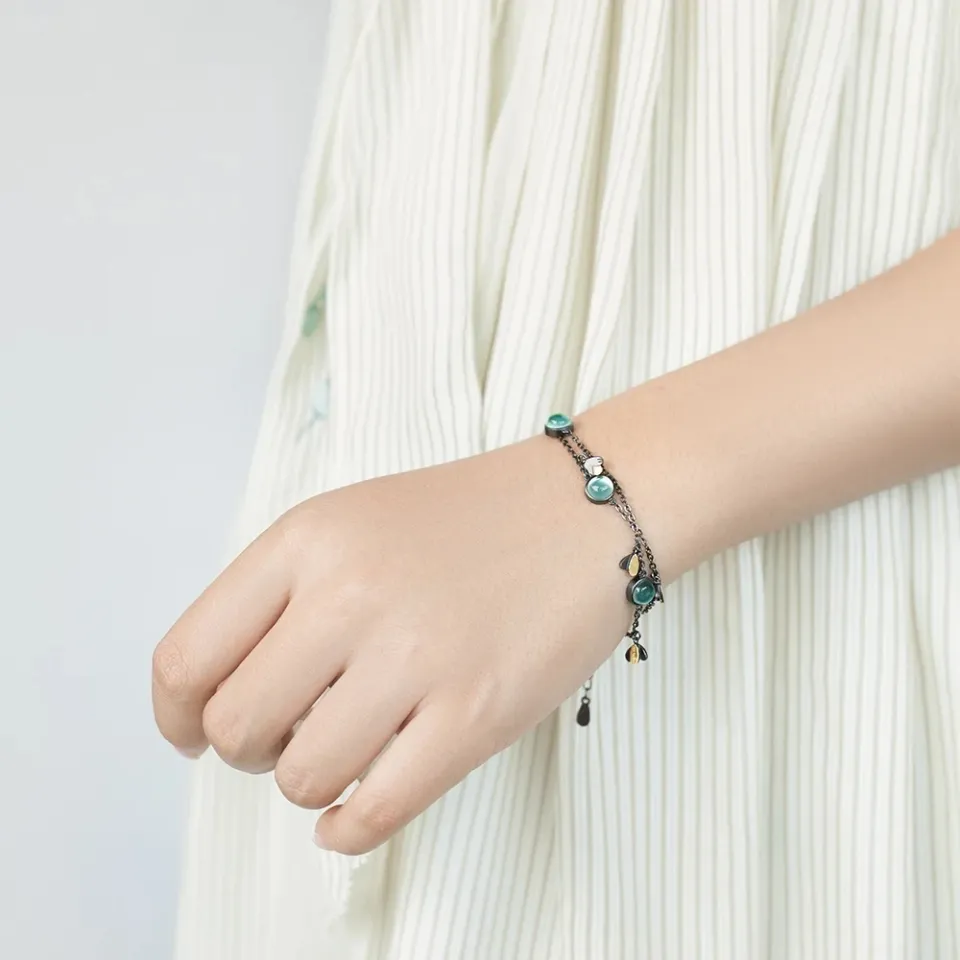 Double Chain Bracelet with Crystals Sa8b3668b5adf4464a6f461b12099e4a2o cbf01a73