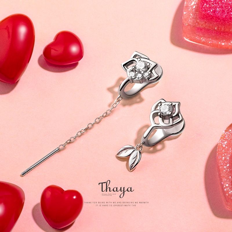 Thorn Rose Earrings 25 Romantic Rose Clip Earrings