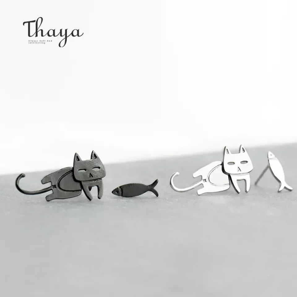 Cute Cat Fish Trendy Earrings H3f688bf7a451466a8397de9143af643fU d00349f7