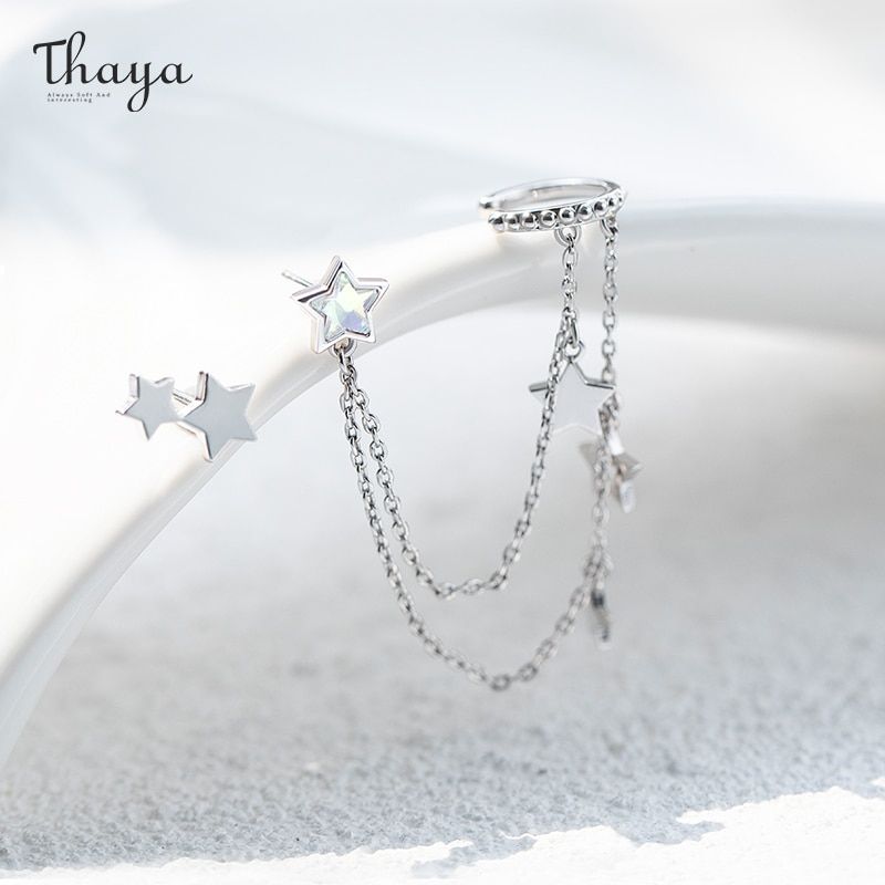 Sun Flower Studs 16 Star Chain Earrings