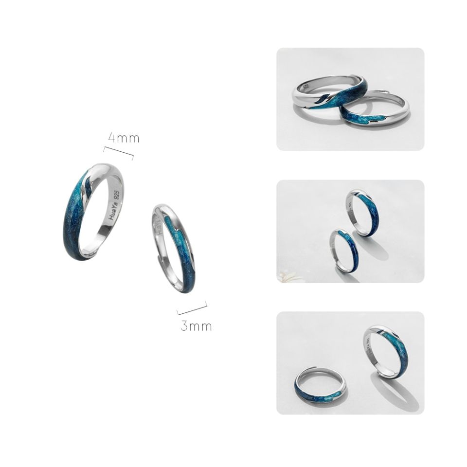 Bright Shining River Rings Thaya Bright Shining River Emerald Rings s925 Silver Circular Soft Blue Romantic Jewelry Ring for Women 3 d8b04379