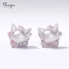 Silver Cat Earrings Ade4603d3a52f48f1863c796aa5505227N dc64b278