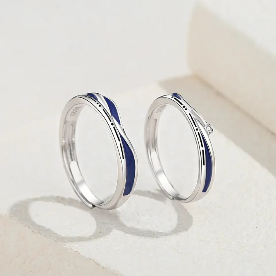 Adjustable Sterling Silver Couple Rings S6f4b4d6cfbcf40178abe9d6ea9aff24bE dfd0630b