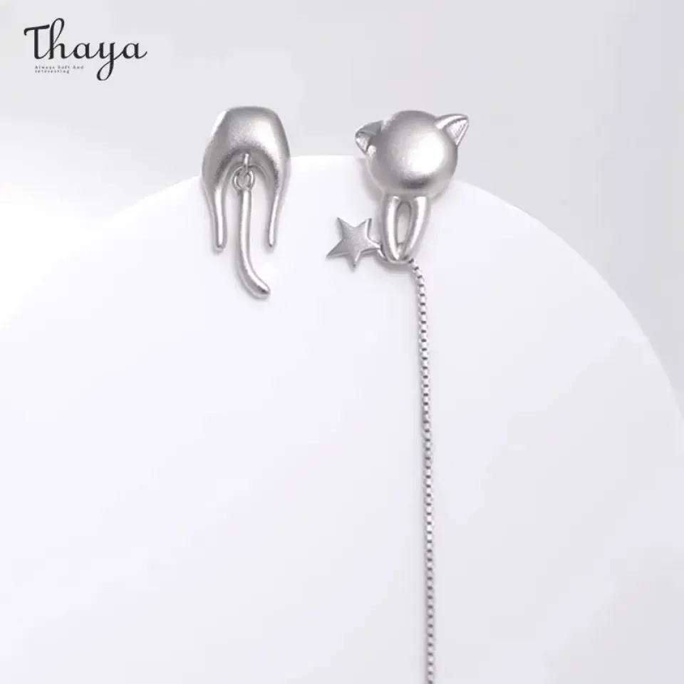 Playful Cat Design Earrings S038158644f704ee8be231d523cec5e46Z e5e03b09