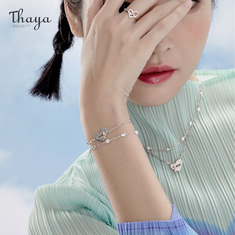 Tiny Pearls & Hearts Bracelet H6f9987a67cf245d5ac4416d6f0d3d540r e6edd24e