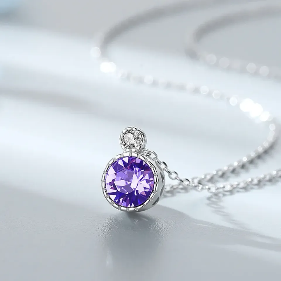 Crystal Sterling Silver Pendant Necklace S1dac7e624ccb4d00a8f18f9bea99a69bz eaebec7a