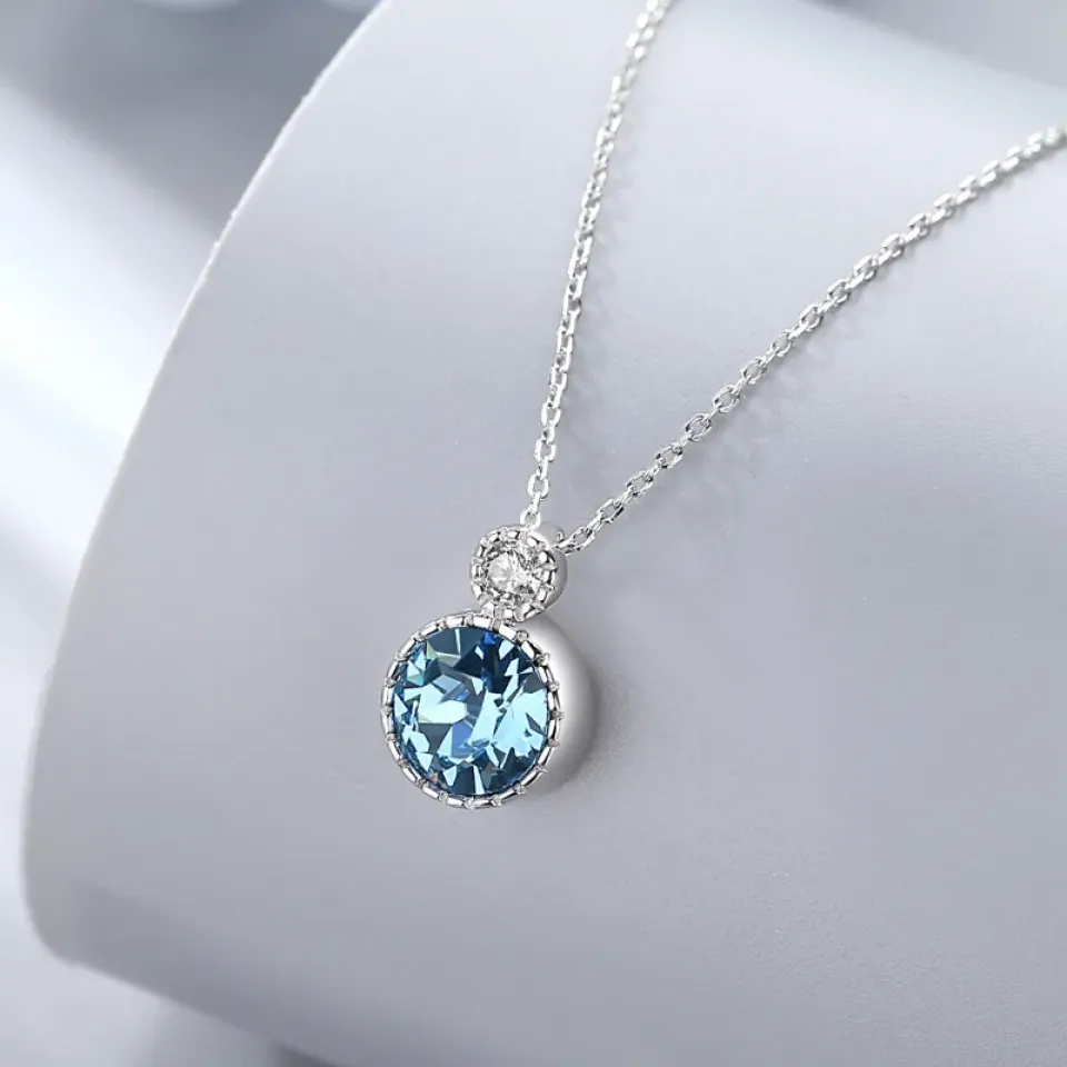 Crystal Sterling Silver Pendant Necklace Sa9c8a69152ac466da9875ca4945ac435M ebb65a1f