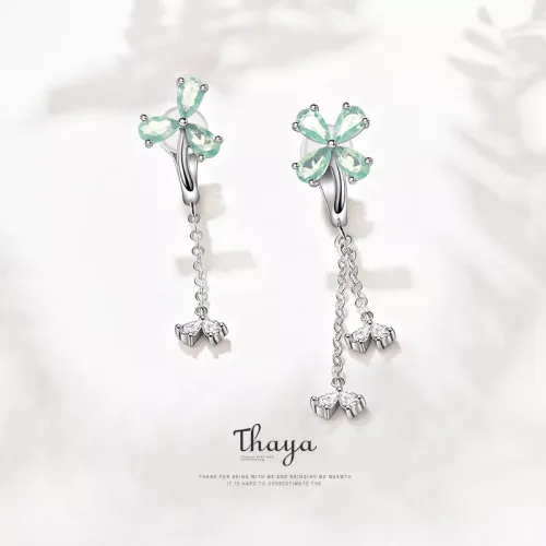 Sterling Silver Clovers Clip Earrings H753007e7500d47fd9098eb09a051360bT ed1cd77d