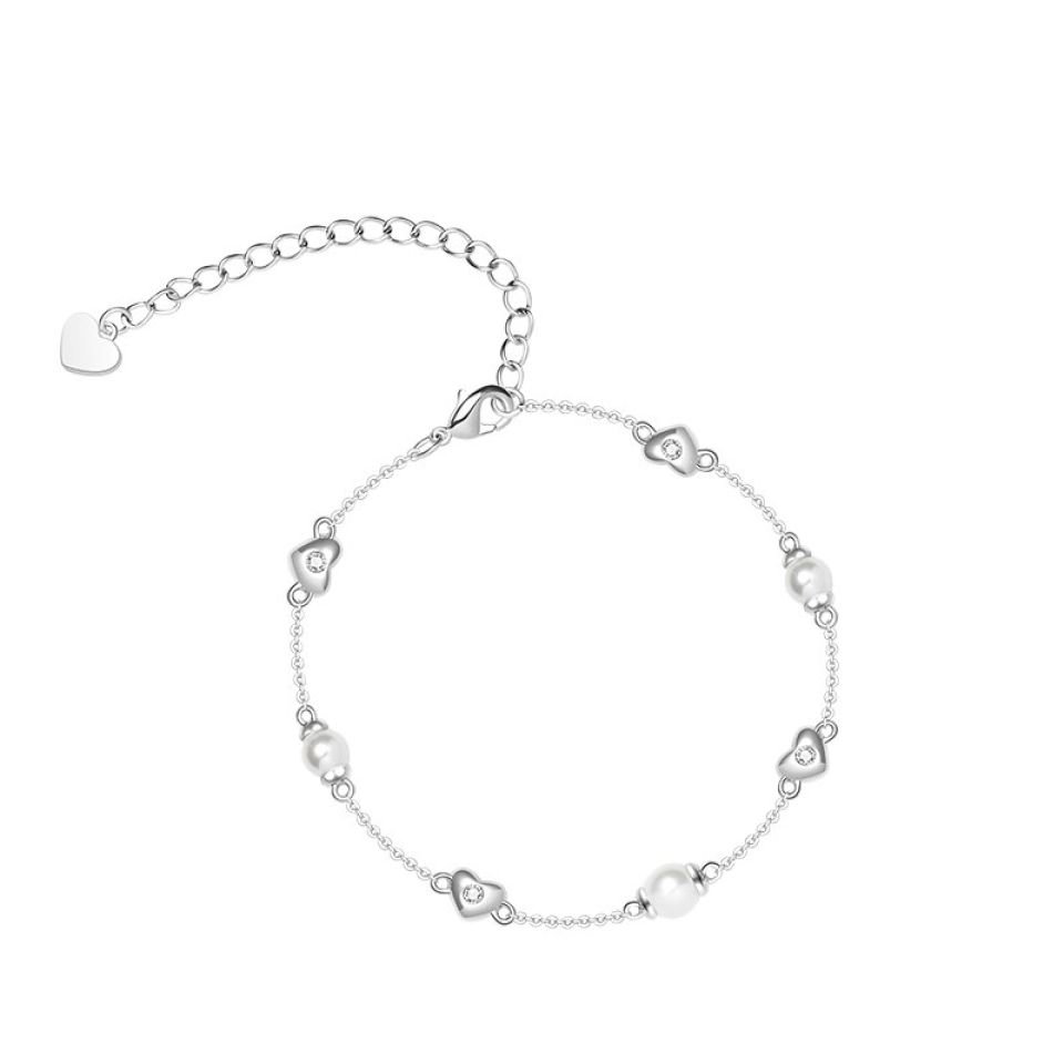 Tiny Pearls & Hearts Bracelet 3 Tiny Pearls & Hearts Bracelet H1775fb4bb49b44fd81344b1365f9b7daI ef374dfe