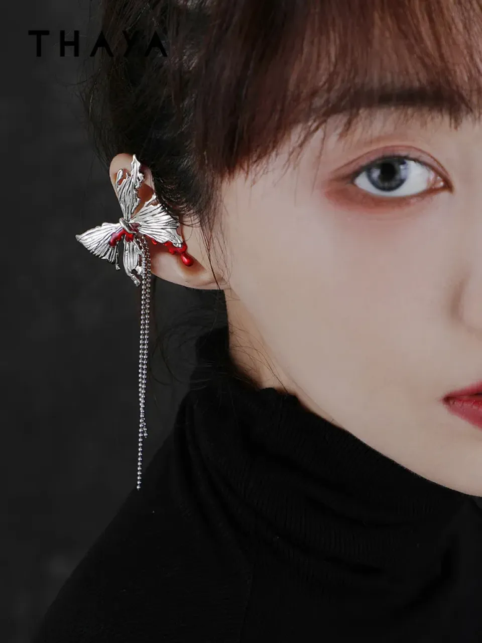 Butterfly Shape Chain Drop Stud Earrings S0cf956ded2e94be191eb2dbf250fa3d7w f0dbbdf5