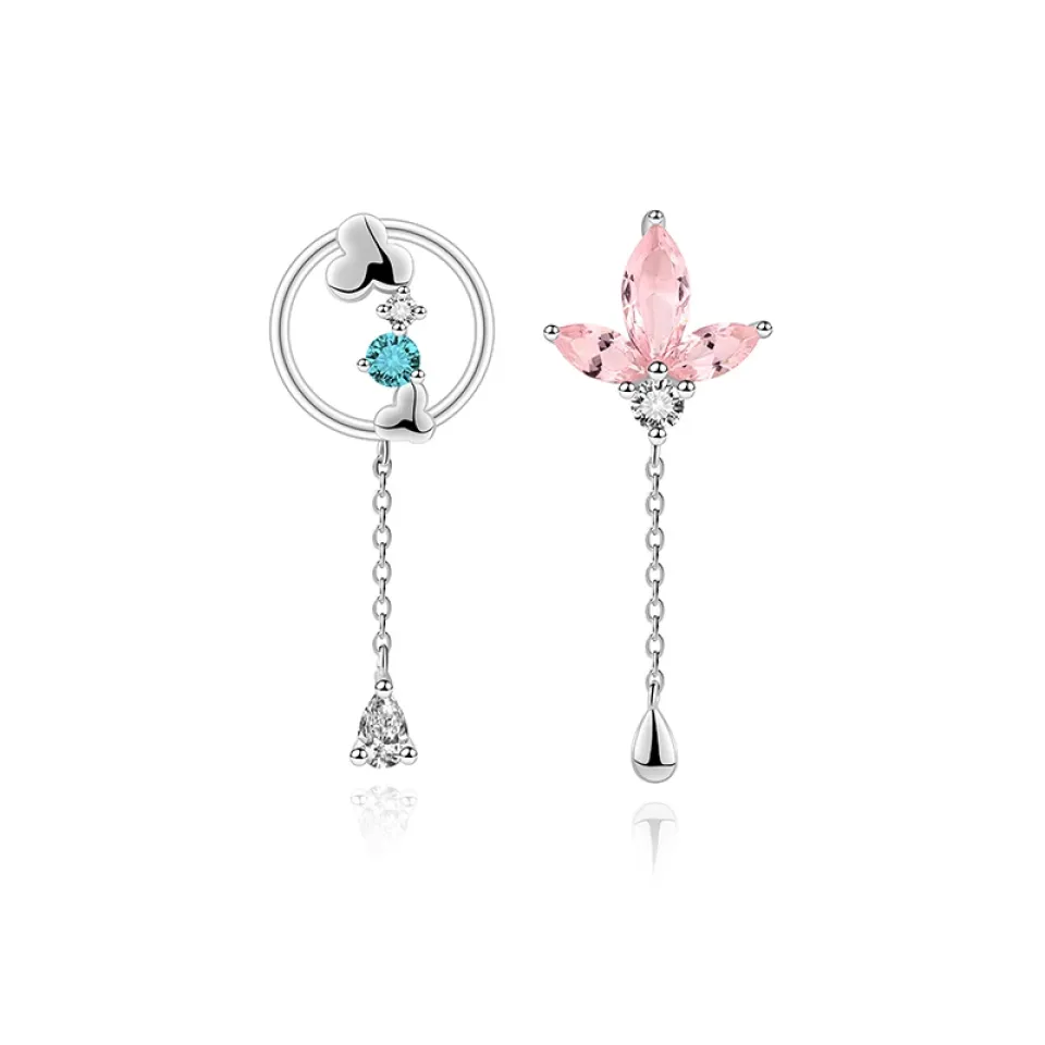 Pink Zircon Lotus Stud Dangle Earrings H56b45fc1cb9844b29e872d0a43518b21q f1f651c5