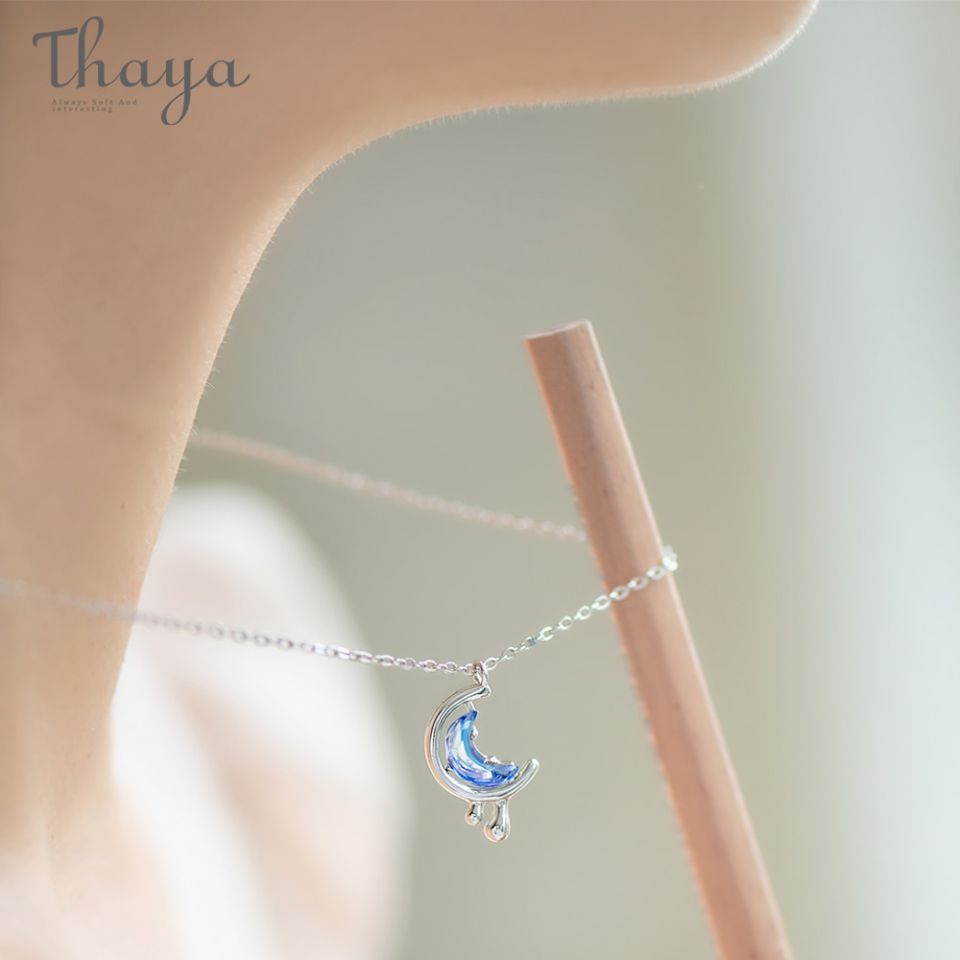 Moon In The Water Necklace Thaya s925 Silver Water In The Moon Necklace Blue Moon Bohemia Women Choker Necklace for Women 1 f1892cc6