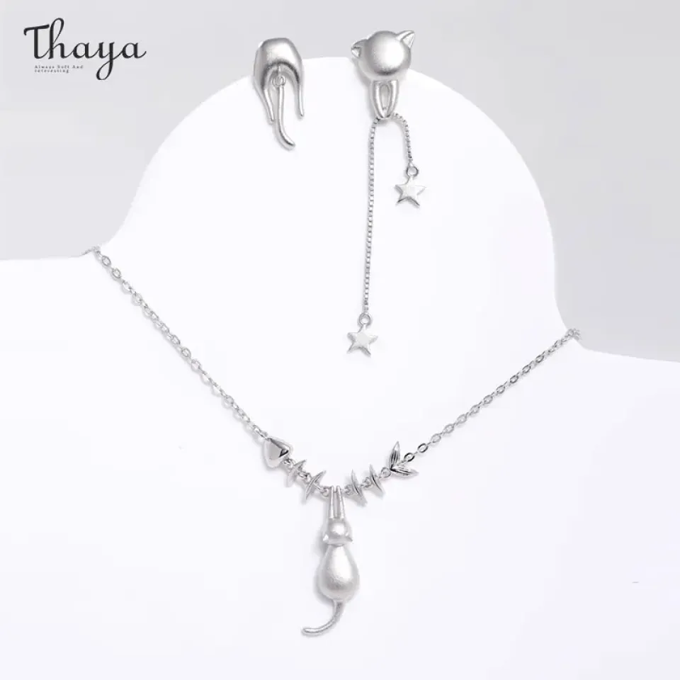 S925 Silver Cat Necklace S8a5dbc441e414ffe8b78346d23bb8061l fa4d8a33