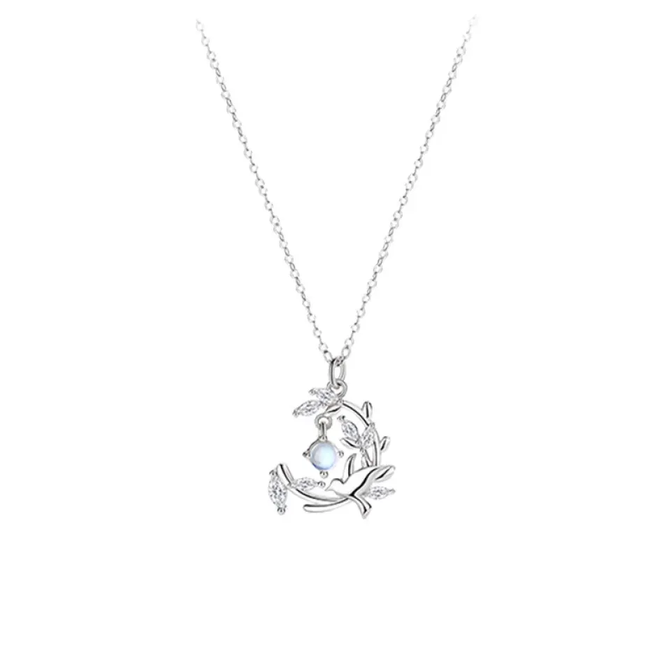 Moonstone Bird Pendant Necklace S0c614172ba8b48e79e0fea501ff7a4d0T fb370c86