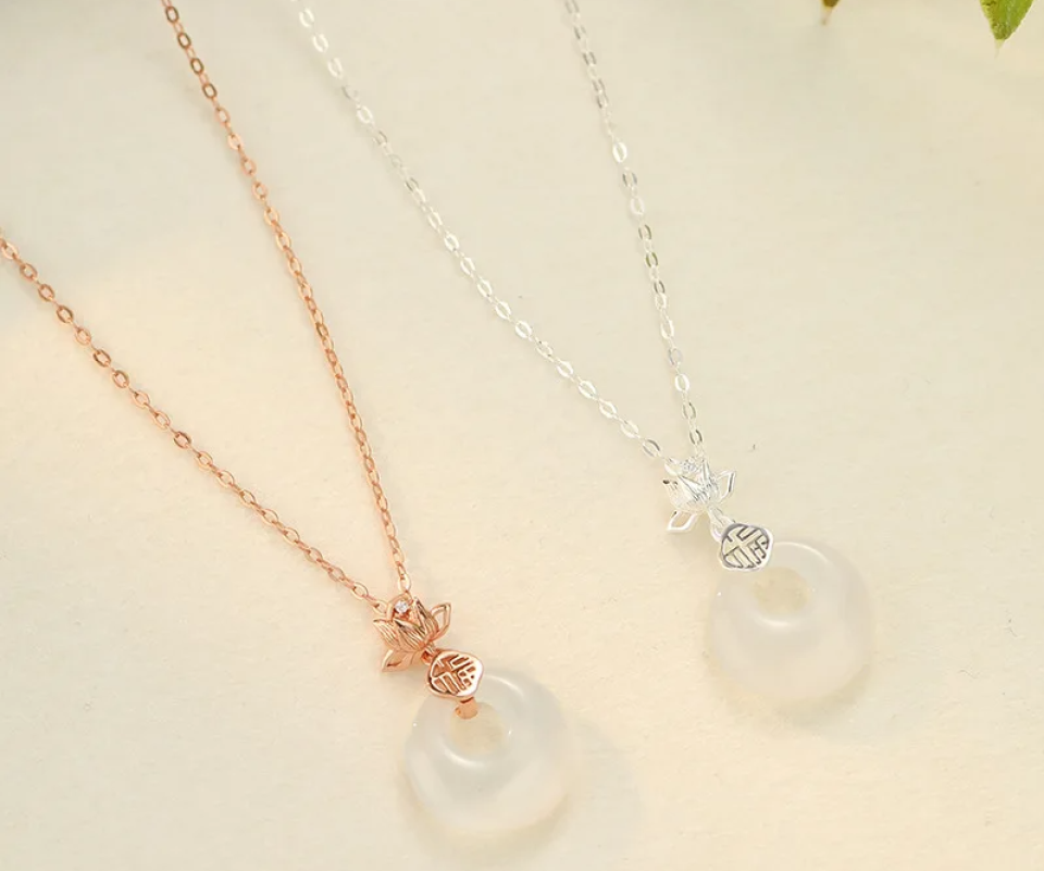 Lotus flower Pendant Necklace 730c4742 82e8 42b5 8685 b7fa8f6dad0b045919 fe781c9a
