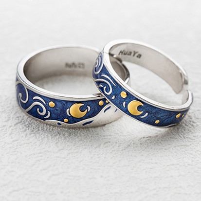 Enamel Countryside Stacking Ring Set