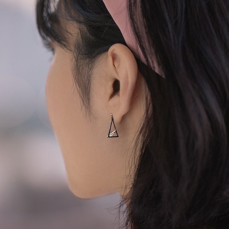Paper Airplane Earrings Thaya Paper Airplane Earrings Triangular s925 Silver Ear Stud for Women Simple Elegant Dream Simple Jewelry 8