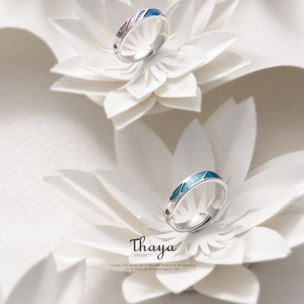 Color Gradient Adjustable Couple Ring