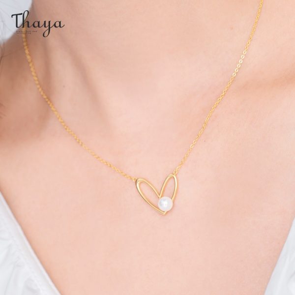 Heart Shaped Pearl Necklace
