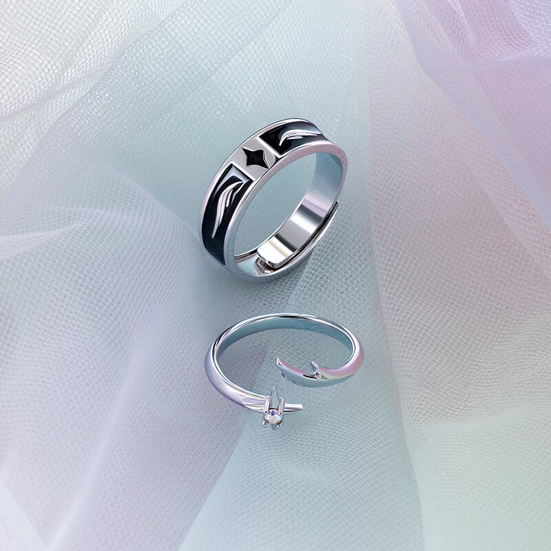 Wings & Star Couple Rings H2f055537ee3d4a9784928641fded74998