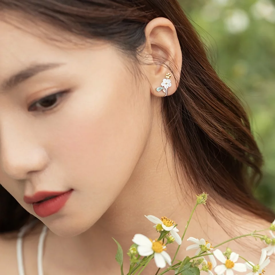 GEM'S BEAUTY Oil Painting Original Design Earrings For Women S925 Silver  Needle Stud Earring Dangle Luxury Fine Jewelry Gift