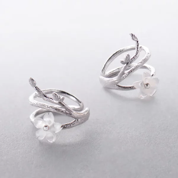 White Cherry Blossom Earrings