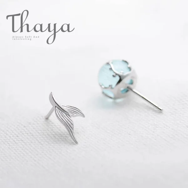 S925 Silver Mermaid Bubble Earrings