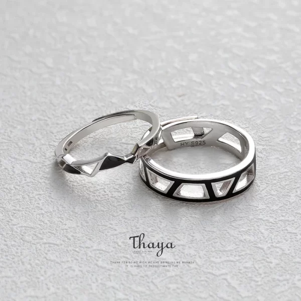 S925 Silver Couple Ring