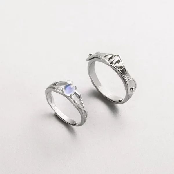 Princess and Knight Couple Rings