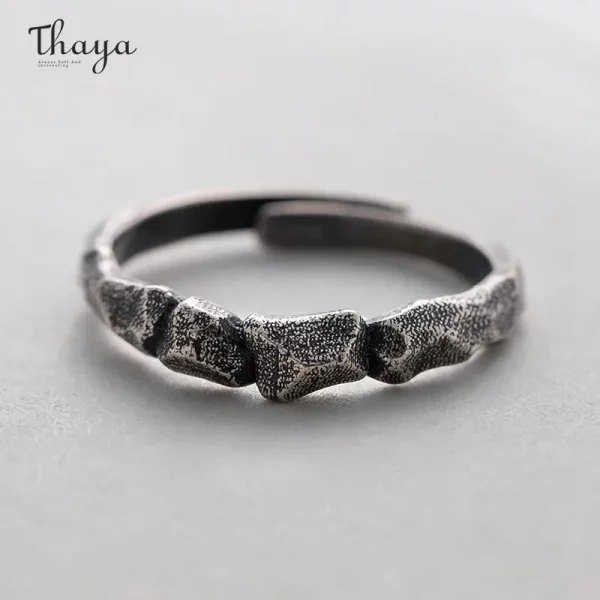 Adjustable silver ring for women