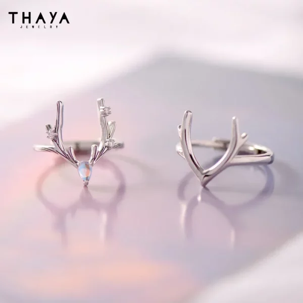 Deer Inspired Couple Rings